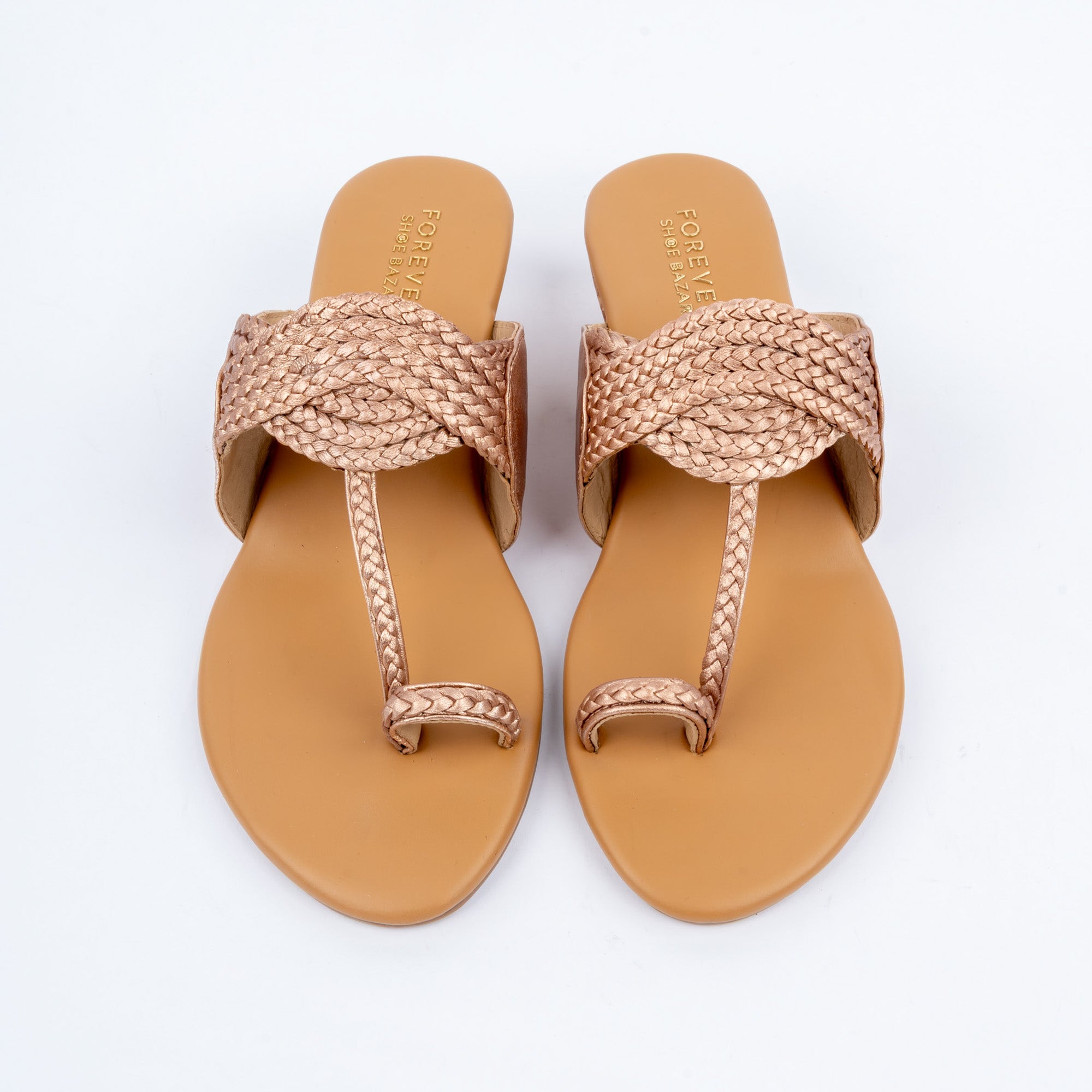 Champagne wedge heel sandals styled for casual wear