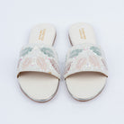 White sequin ballet flats styled for everyday casual wear