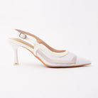 White pumps for women, side view