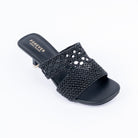 Black kitten heel mules for women – Forever Shoe Bazar