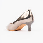 Grey pumps styled for party wear