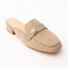 Green woven loafer mules for women – Forever Shoe Bazar