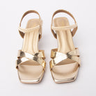 Gold kitten heel sandals for women – Forever Shoe Bazar