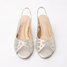 Silver embellished slingback pumps for women – Forever Shoe Bazar