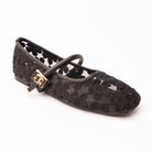 Black flats for women, three-quarter view