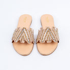 Champagne party flats styled for party and festive wear