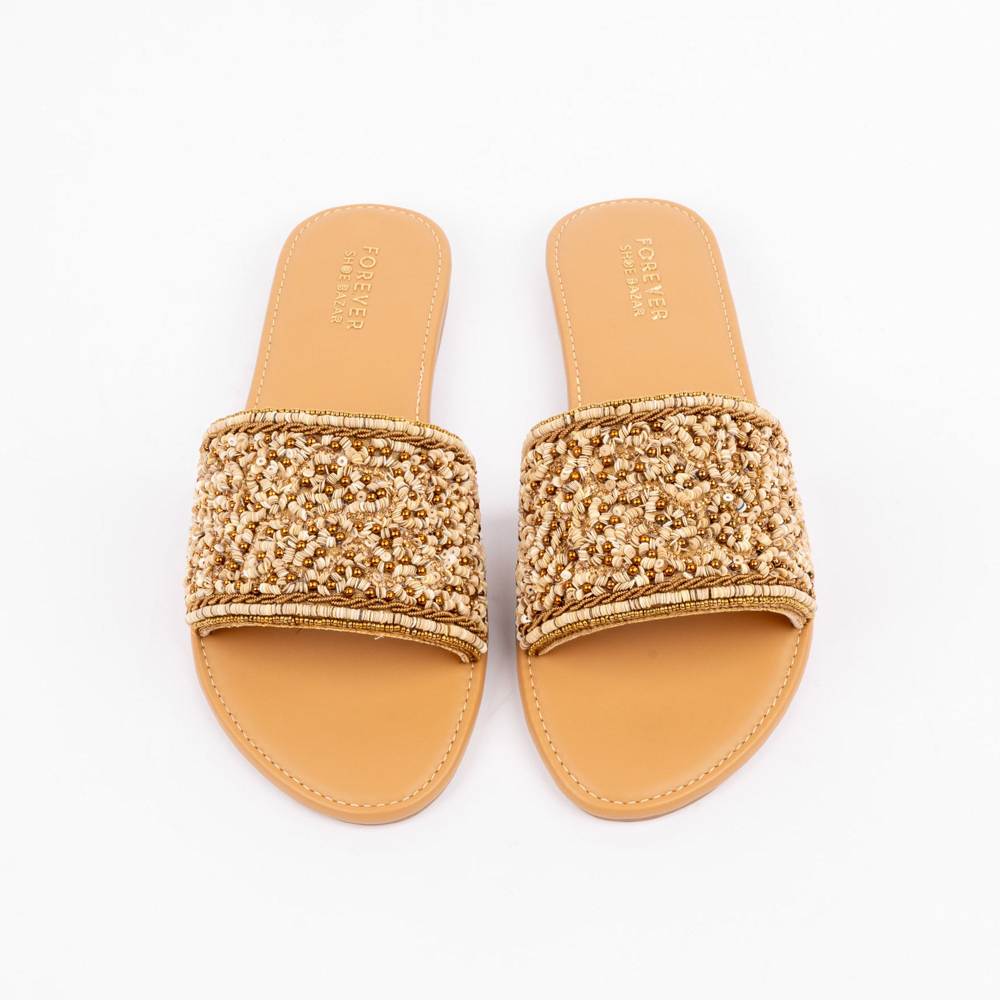 Antic flat slides for women – Forever Shoe Bazar