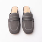 Grey knit loafer mules for women – Forever Shoe Bazar