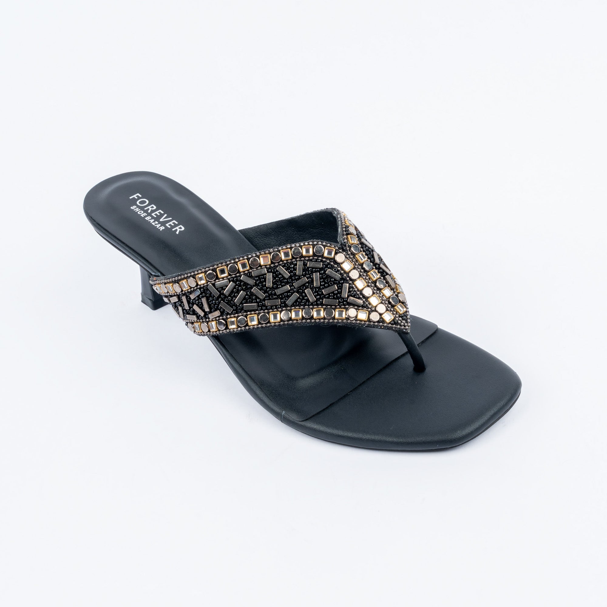 Black slim heel mules for women – Forever Shoe Bazar