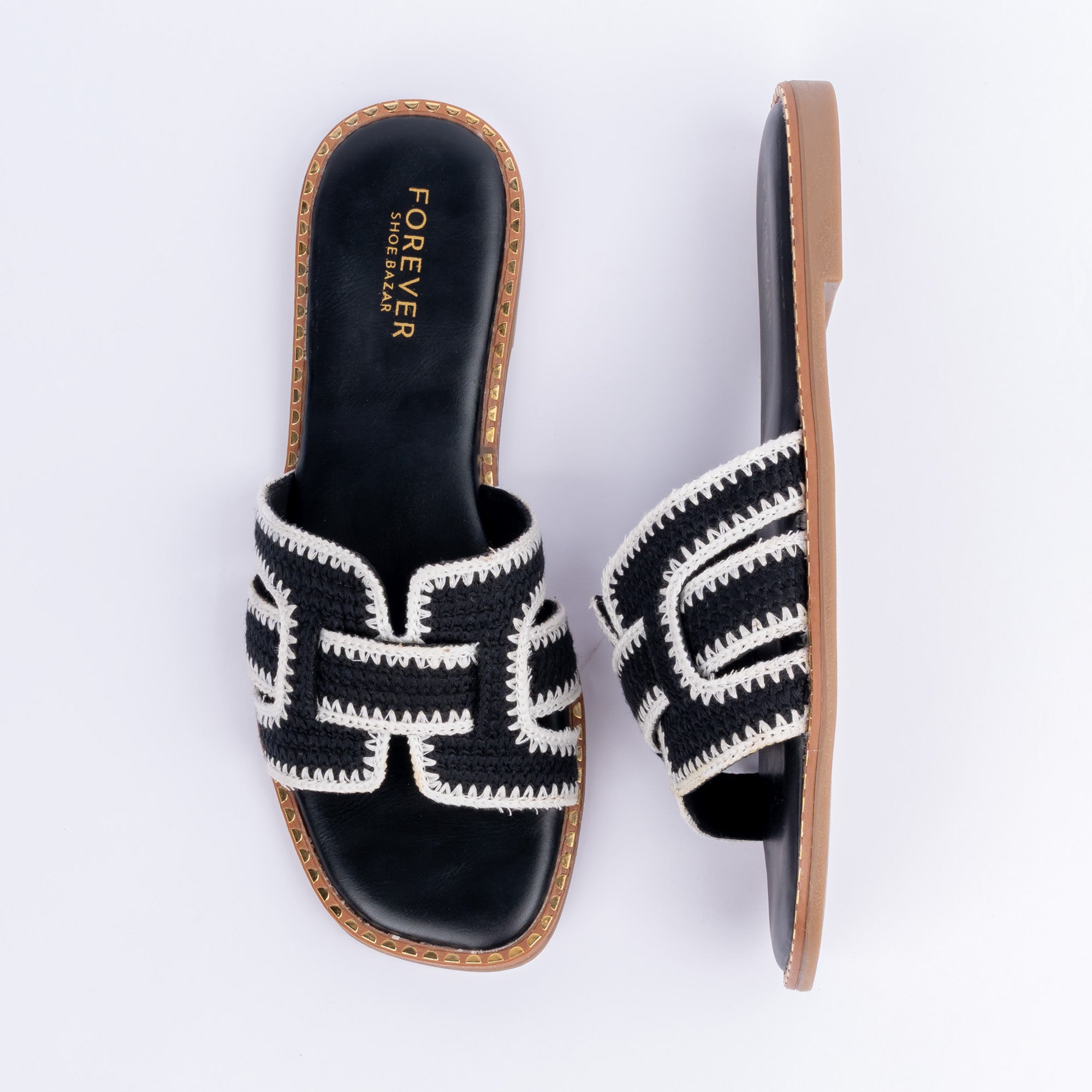 The Whipstitch - Black Flats — view 5