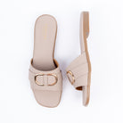 Khaki buckle ballet flats for women – Forever Shoe Bazar