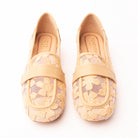 Khaki lace loafers styled for everyday wear