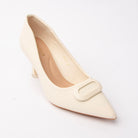 Beige buckle court shoes for women - Forever Shoe Bazar