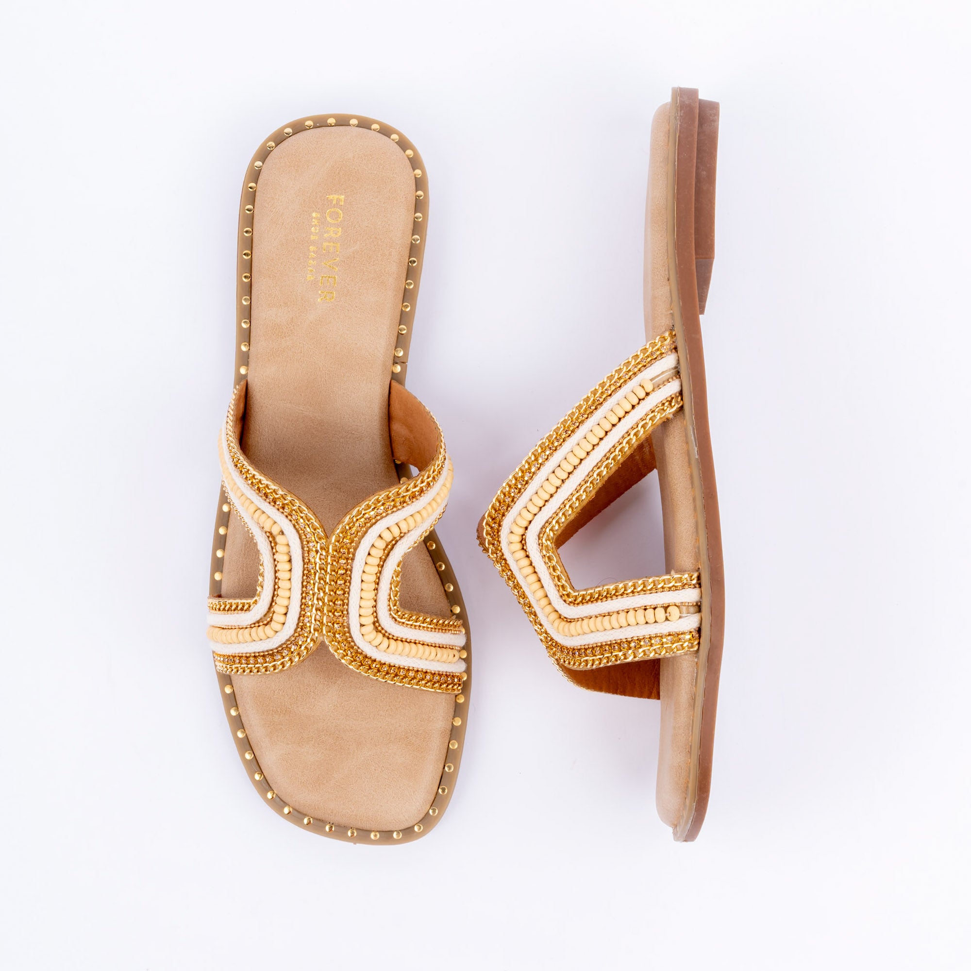 The Rope Trick - Beige Flats — view 5