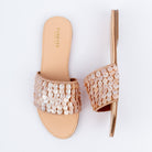 Champagne floral embellished flats for women – Forever Shoe Bazar