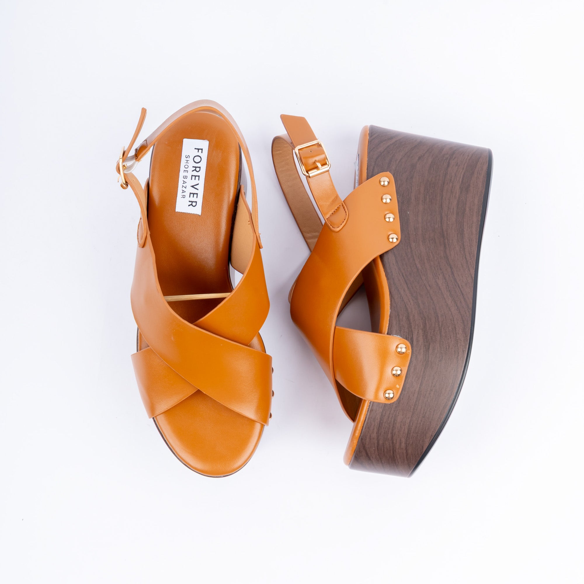 The Boardwalk Wedge - Camel — view 5