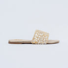 Gold floral embellished flats for women – Forever Shoe Bazar
