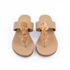 Beige studded ballet flats styled for everyday casual wear