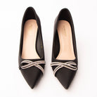 Black crystal court shoes for women – Forever Shoe Bazar