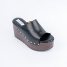 Black wedge heel mules for women – Forever Shoe Bazar