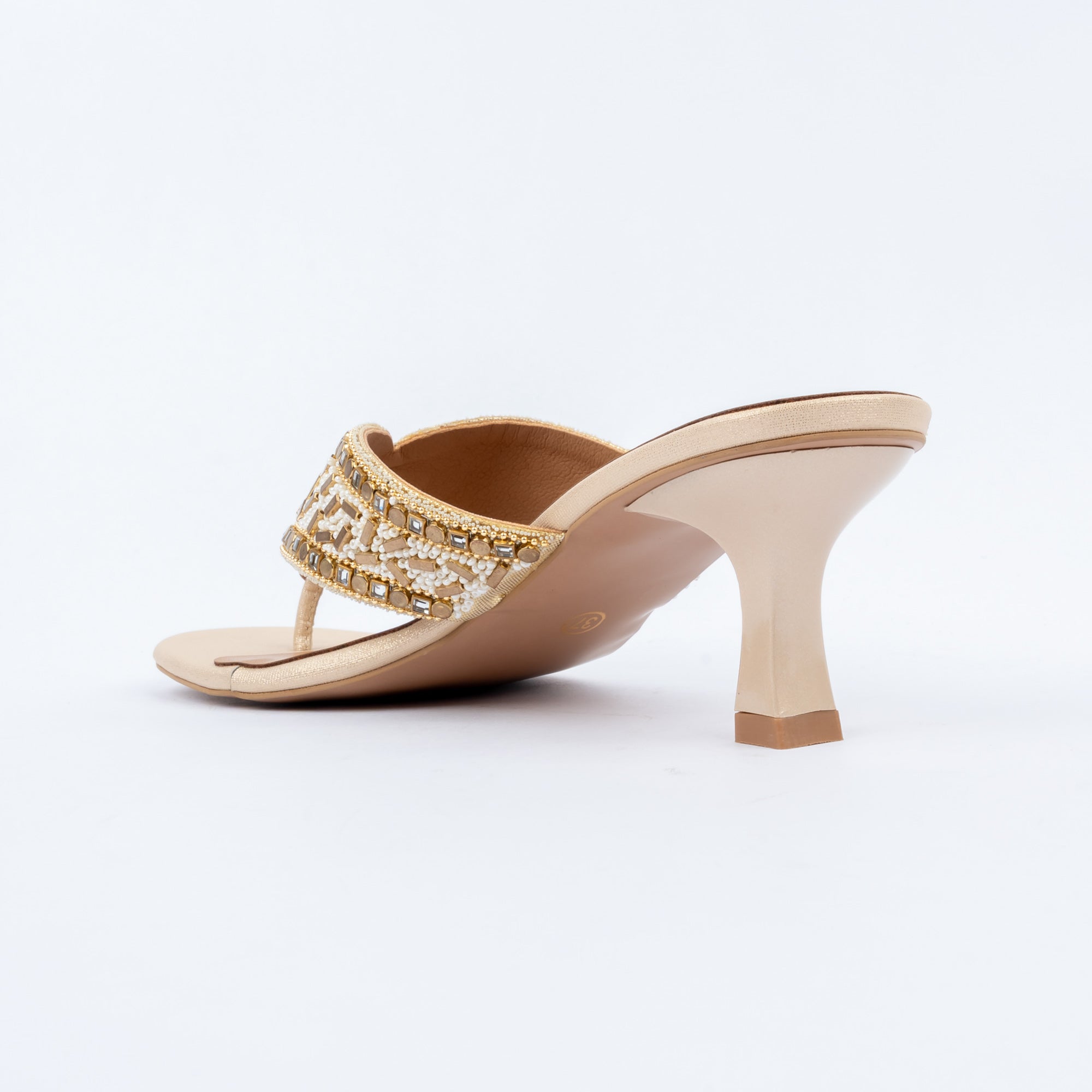 The Beaded Thong - Gold — view 5