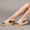Couch Potato - Beige Casual Platform Heel