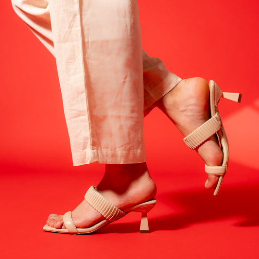 I'm Just a Girl - Cream Casual Heels