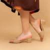 Imma Silent Assasin - Beige Small Heel Slipper
