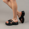 Nothing's Comfier - Black Casual Platform Heel