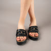Couch Potato - Black Casual Platform Heel