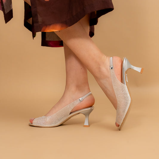 STFUB! - Silver Party Heels