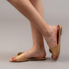 Dracarys - Khaki Faux Snake Skin Flats