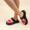 Love 'Em Curves - Fushia Casual Slipper