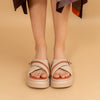 Nothing's Comfier - Beige Casual Platform Heel