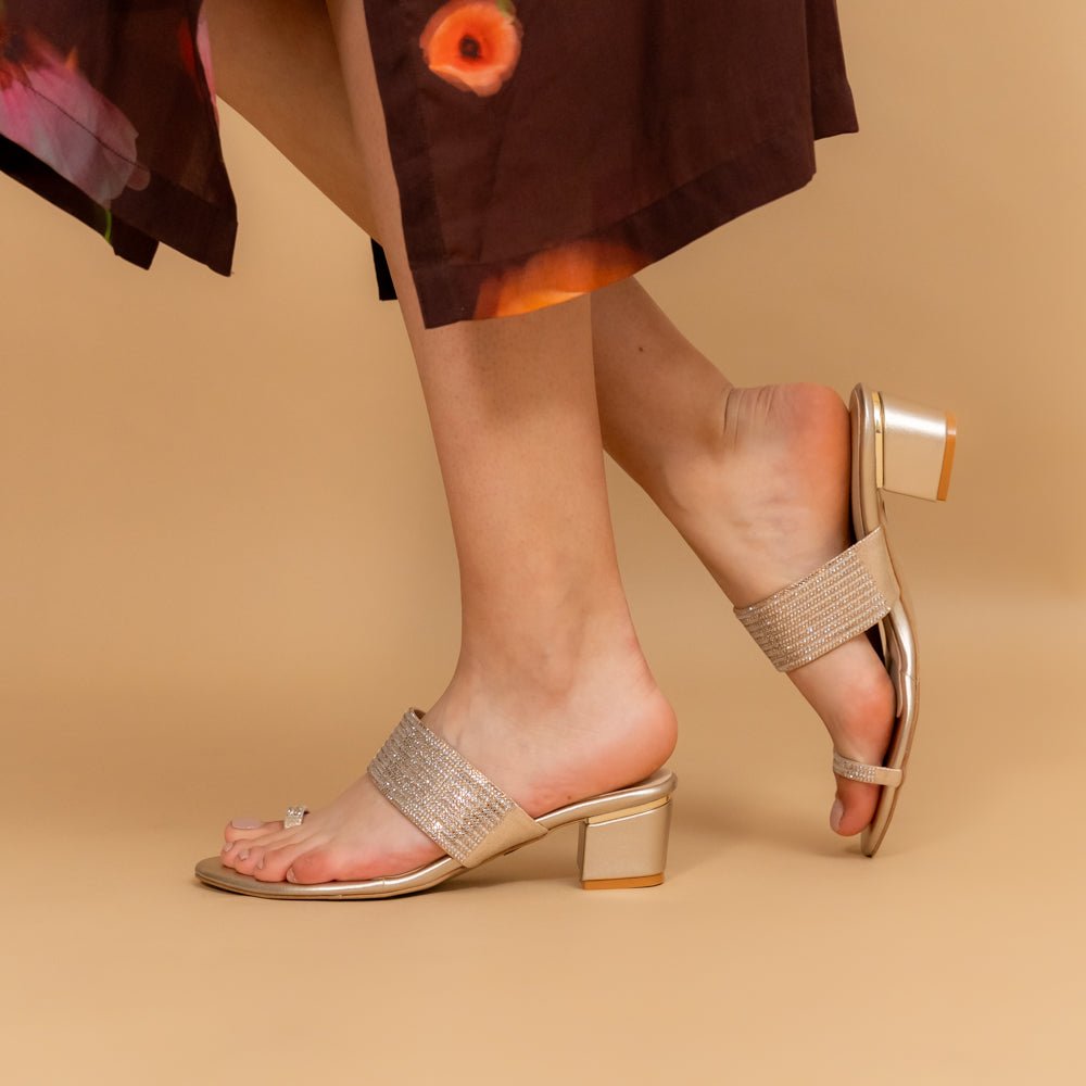 Not Your Average Didi - Gold Partywear Slipper