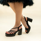 Catch You Never - Black Partywear Sandal - view 7