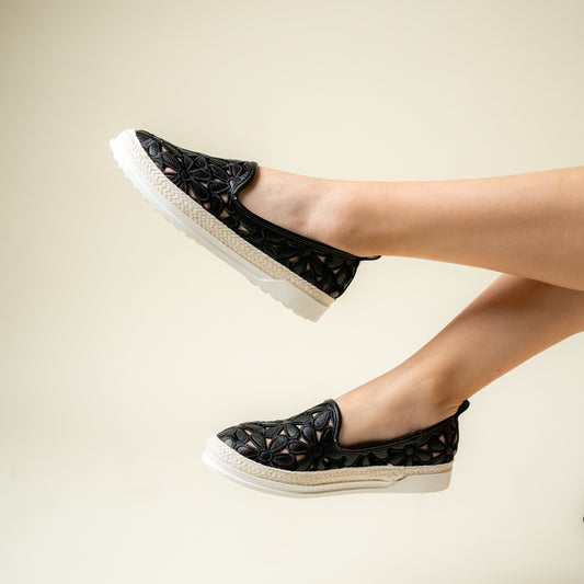 Fool For You, Baby! - Black Casual Espadrilles