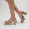 Catch You Never - Gold Partywear Sandal