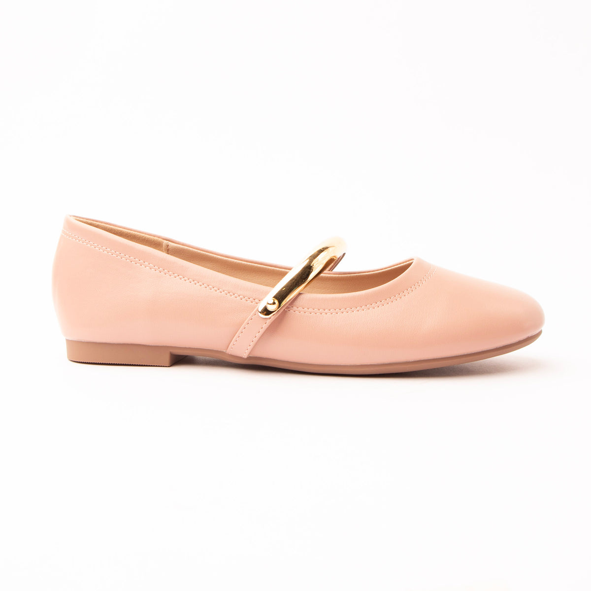 Pink flats for women, side view