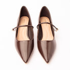 Brown mary jane kitten heels styled for everyday wear