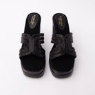 Black beaded platform mules for women – Forever Shoe Bazar