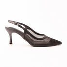 Black pumps for women, side view