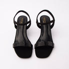 Black embellished block heel sandals for women – Forever Shoe Bazar