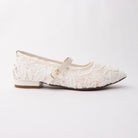 White Mary Janes for women, side view