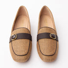 Brown woven loafers styled for everyday wear