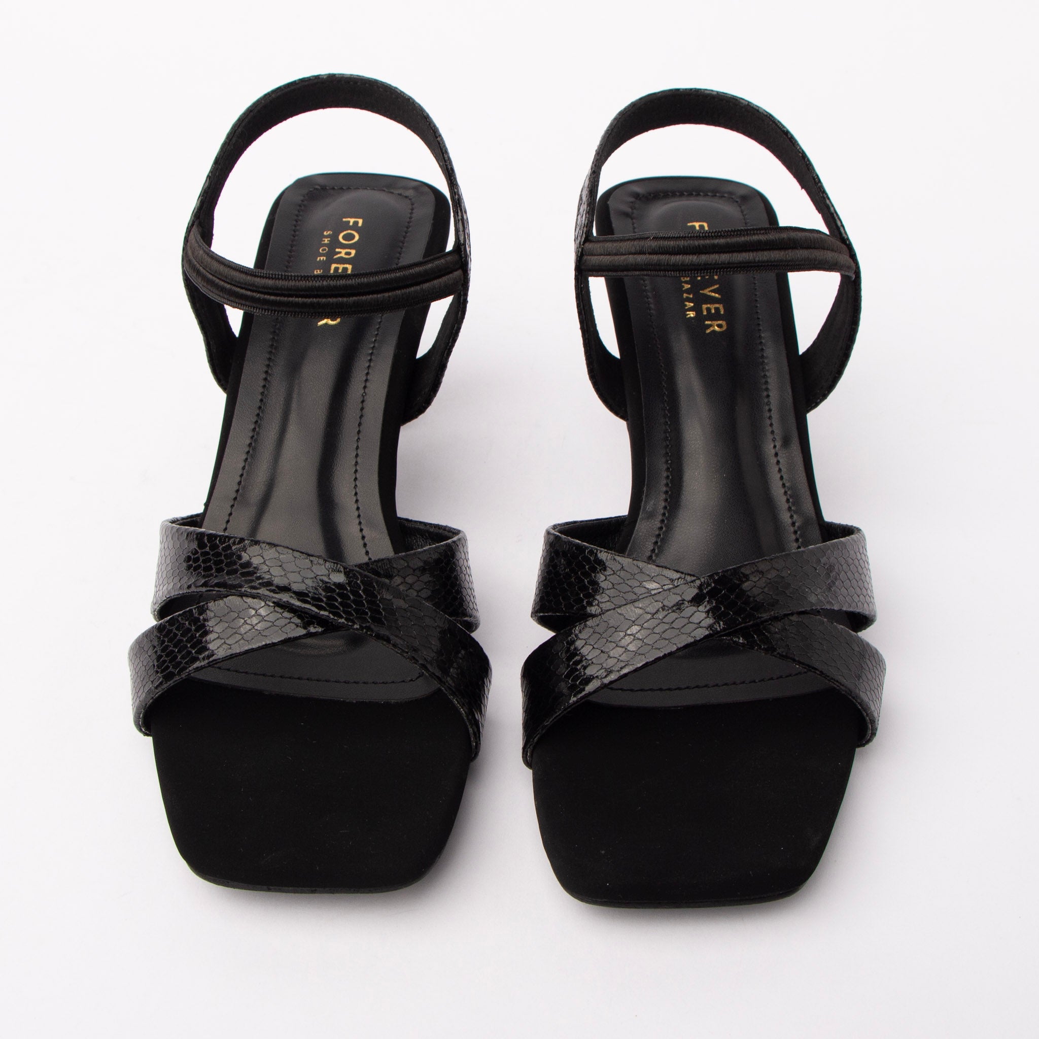 Black kitten heel sandals for women – Forever Shoe Bazar