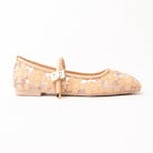 Khaki flats for women, side view