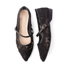 Black Mary Janes for women, both shoes laid flat