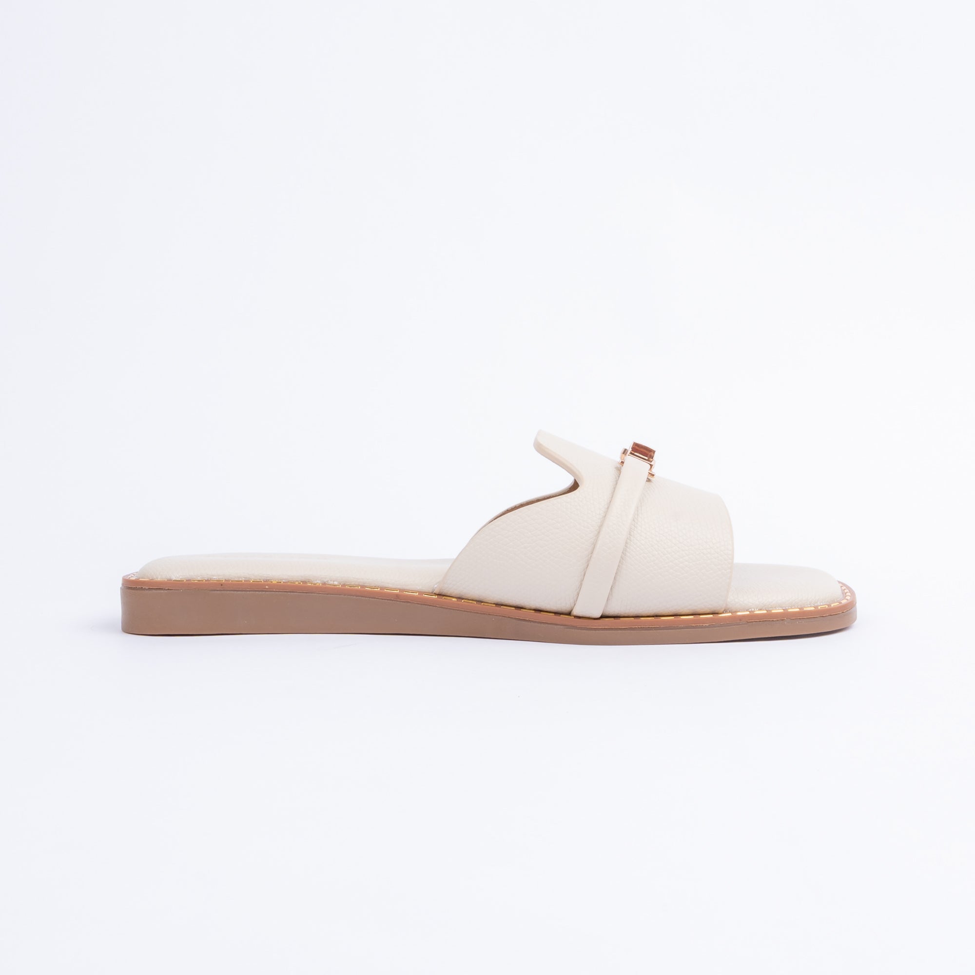 Cream textured ballet flats for women – Forever Shoe Bazar