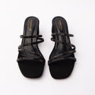 Black criss cross strap mules for women – Forever Shoe Bazar